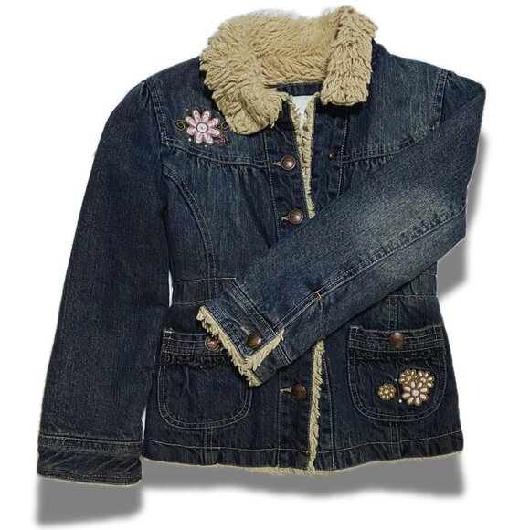 Me Jane Fur Trim Jean Jacket - Picture 1 of 4